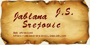 Jablana Srejović vizit kartica